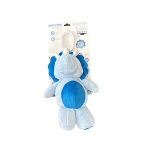 Jamberries Blue Triceratops Cuddle Dinosaur Plush Rattle Toy 10" NWT AT10-021C
